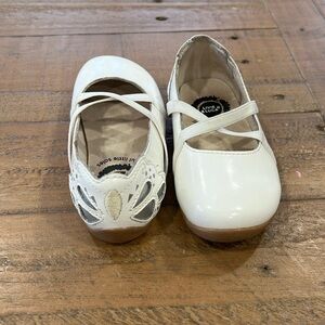 Livie and Luca white patent Mariposa shoes